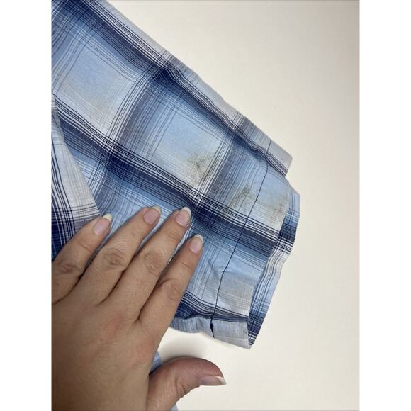 Wrangler Men’s Western Button Up Shirt Medium Plaid Pearl Snap Rodeo Cowboy - Picture 6 of 8